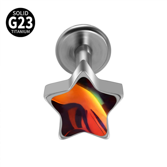 Titanium Heartshaped Puncture Earrings Jewelry With Polishing Treatment