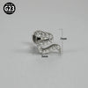 Titanium Inner Tooth Lip Nail And Lip Ring Jewelry With Geometric Pattern And Electroplating Butterfly And Dog Footprint Inlaid Zircon