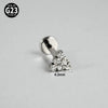 Titanium Inner Tooth Lip Nail And Lip Ring Jewelry With Geometric Pattern And Electroplating Butterfly And Dog Footprint Inlaid Zircon