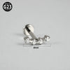 Titanium Inner Tooth Lip Nail And Lip Ring Jewelry With Geometric Pattern And Electroplating Butterfly And Dog Footprint Inlaid Zircon