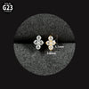 Titanium Inner Tooth Lip Nail And Lip Ring Jewelry With Geometric Pattern And Electroplating Treatment