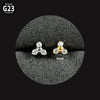 Titanium Inner Tooth Lip Nail And Lip Ring Jewelry With Geometric Pattern And Electroplating Treatment