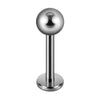Titanium Inner Tooth Lip Nail Round Ball Lip Ring Ear Bone Nail With Polishing