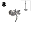 Titanium Insects Pattern Threadless Insert Earrings With Electroplating