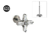 Titanium Insects Pattern Threadless Insert Earrings With Electroplating