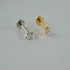 Titanium Insects Pattern Threadless Insert Earrings With Electroplating