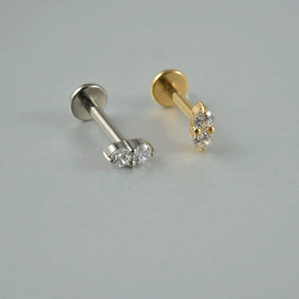 Titanium Insects Pattern Threadless Insert Earrings With Electroplating