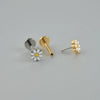 Titanium Insects Pattern Threadless Insert Earrings With Electroplating