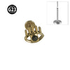 Titanium Insects Pattern Threadless Insert Earrings With Electroplating