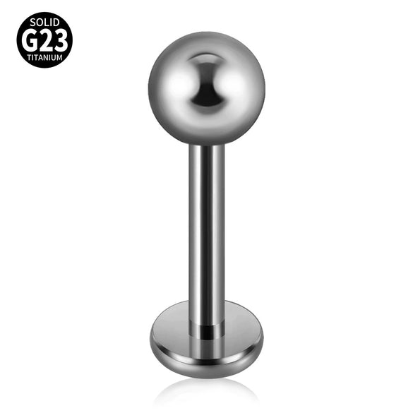 Titanium Internal Thread Pointed Cone Lip Nail Simple Ball Internal Tooth T Shaped Lip Ring Puncture With Geometric Style And Polishing Treatment