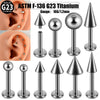 Titanium Internal Thread Pointed Cone Lip Nail Simple Ball Internal Tooth T Shaped Lip Ring Puncture With Geometric Style And Polishing Treatment