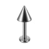 Titanium Internal Thread Pointed Cone Lip Nail Simple Ball Internal Tooth T Shaped Lip Ring Puncture With Geometric Style And Polishing Treatment