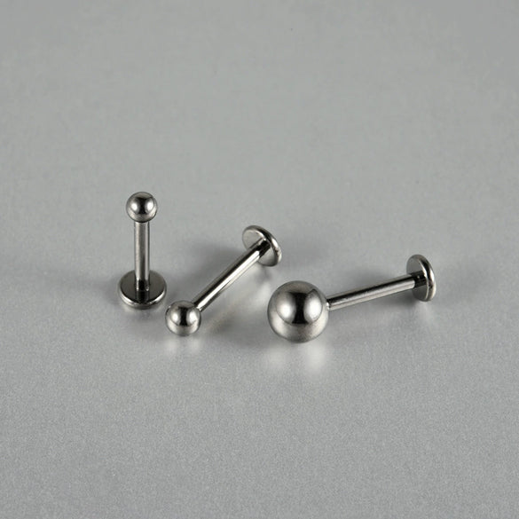 Titanium Internal Thread Pointed Cone Lip Nail Simple Ball Internal Tooth T Shaped Lip Ring Puncture With Geometric Style And Polishing Treatment