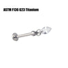 Titanium Lip Nail Ear Bone Nail Fashion Piercing Earrings With Serpentine Pattern And Zircon Design