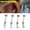 Titanium Lip Nail Ear Bone Nail Fashion Piercing Earrings With Serpentine Pattern And Zircon Design