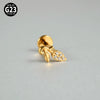 Titanium Lip Nail Ear Nail Puncture Decoration With Tshaped Rod And The Crown Pattern Electroplated