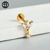 Titanium Lip Nail Ear Nail Puncture Decoration With Tshaped Rod And The Crown Pattern Electroplated