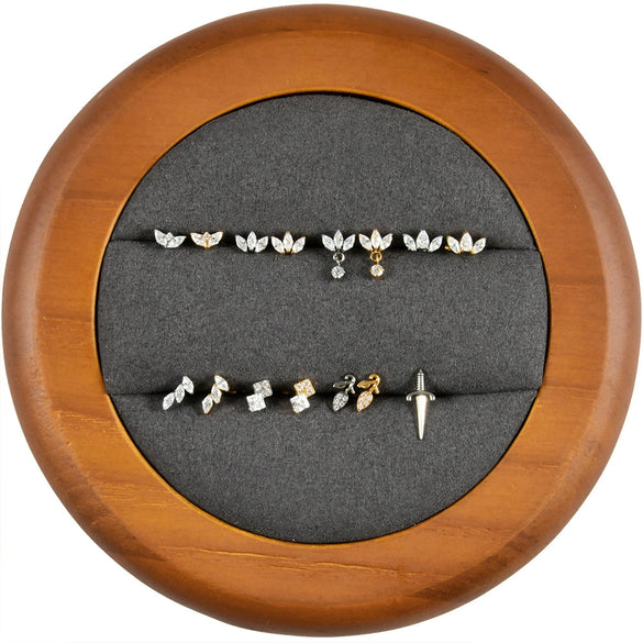 Titanium Lip Nail Ear Nail Puncture Decoration With Tshaped Rod And The Crown Pattern Electroplated