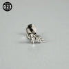 Titanium Lip Nail Ear Nail Puncture Decoration With Tshaped Rod And The Crown Pattern Electroplated