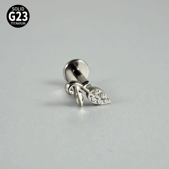 Titanium Lip Nail Ear Nail Puncture Decoration With Tshaped Rod And The Crown Pattern Electroplated