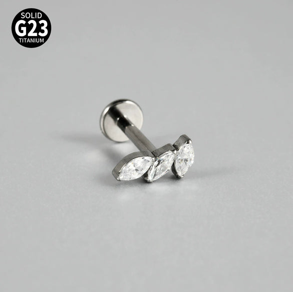 Titanium Lip Nail Ear Nail Puncture Decoration With Tshaped Rod And The Crown Pattern Electroplated