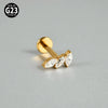 Titanium Lip Nail Ear Nail Puncture Decoration With Tshaped Rod And The Crown Pattern Electroplated