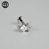 Titanium Lip Nail Ear Nail Puncture Decoration With Tshaped Rod And The Crown Pattern Electroplated