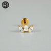 Titanium Lip Nail Ear Nail Puncture Decoration With Tshaped Rod And The Crown Pattern Electroplated