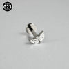 Titanium Lip Nail Ear Nail Puncture Decoration With Tshaped Rod And The Crown Pattern Electroplated