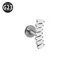 Titanium Lip Ring And Ear Nail Jewelry With Geometric Pattern And Zircon Design