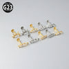 Titanium Lip Ring And Ear Nail Jewelry With Geometric Pattern And Zircon Design