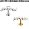 Titanium Marquise Curved Lip Nail Fivestar Electroplated Earrings And Lip Ring With Wave Pattern