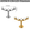 Titanium Marquise Curved Lip Nail Fivestar Electroplated Earrings And Lip Ring With Wave Pattern
