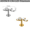 Titanium Marquise Curved Lip Nail Fivestar Electroplated Earrings And Lip Ring With Wave Pattern
