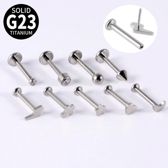 Titanium Mini Earring Lightning Heart Cross Shaped Electroplated