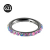 Titanium Multiuse Ring And Earrings With Geometric Design And Electroplating