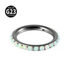 Titanium Multiuse Ring And Earrings With Geometric Design And Electroplating