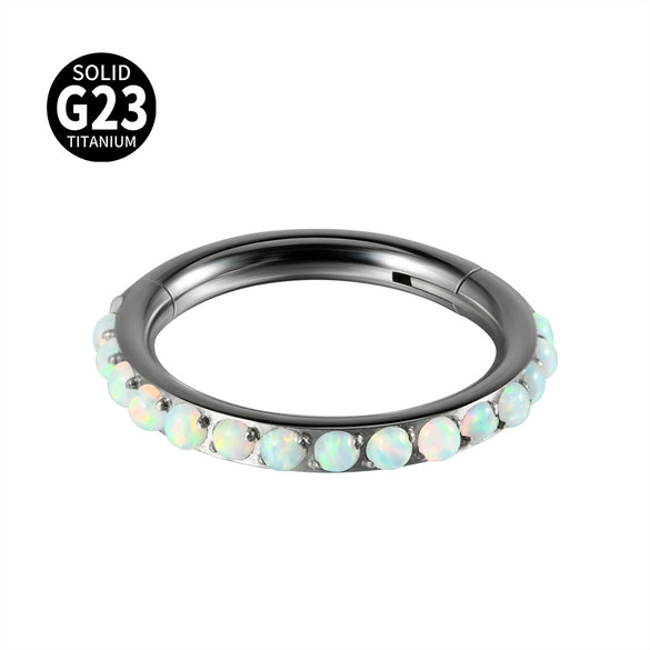 Titanium Multiuse Ring And Earrings With Geometric Design And Electroplating