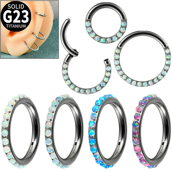 Titanium Multiuse Ring And Earrings With Geometric Design And Electroplating