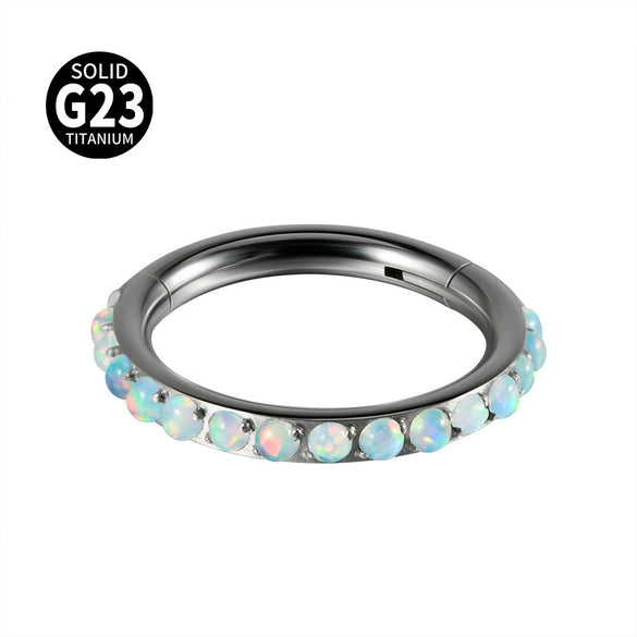 Titanium Multiuse Ring And Earrings With Geometric Design And Electroplating