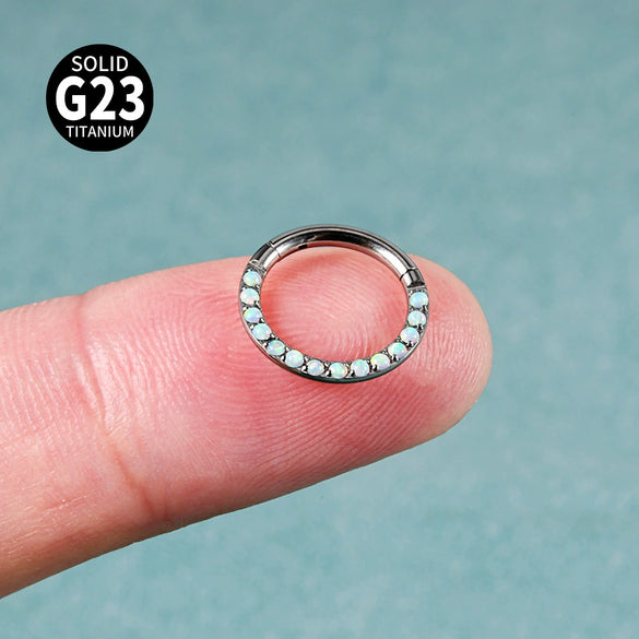 Titanium Multiuse Ring And Earrings With Geometric Design And Electroplating