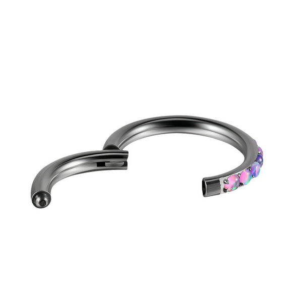 Titanium Multiuse Ring And Earrings With Geometric Design And Electroplating