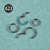 Titanium Multiuse Ring And Earrings With Geometric Design And Electroplating