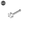 Titanium Nose Ring Zircon Heart Shape Body Piercing Decoration