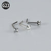 Titanium Nose Ring Zircon Heart Shape Body Piercing Decoration