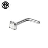 Titanium Nose Ring Zircon Heart Shape Body Piercing Decoration