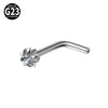 Titanium Nose Ring Zircon Heart Shape Body Piercing Decoration