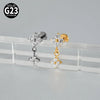 Titanium Piercing Jewelry With Round Zircon And Electroplating Design