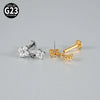 Titanium Piercing Jewelry With Round Zircon And Electroplating Design