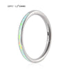 Titanium Precision Inlaid Opal Round Nose Ring And Earrings Unisex Piercing Jewelry